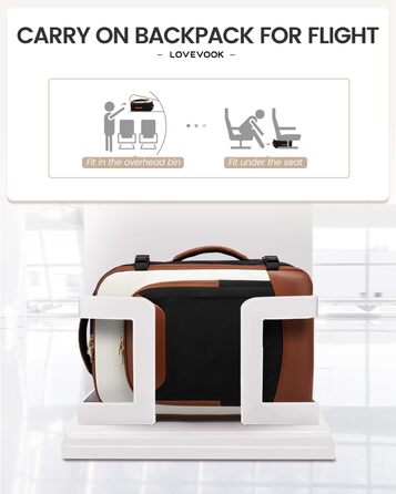 Чорний жіночий рюкзак OVEVOOK для подорожей та ділових поїздок (XL, 39л, водонепроникний)