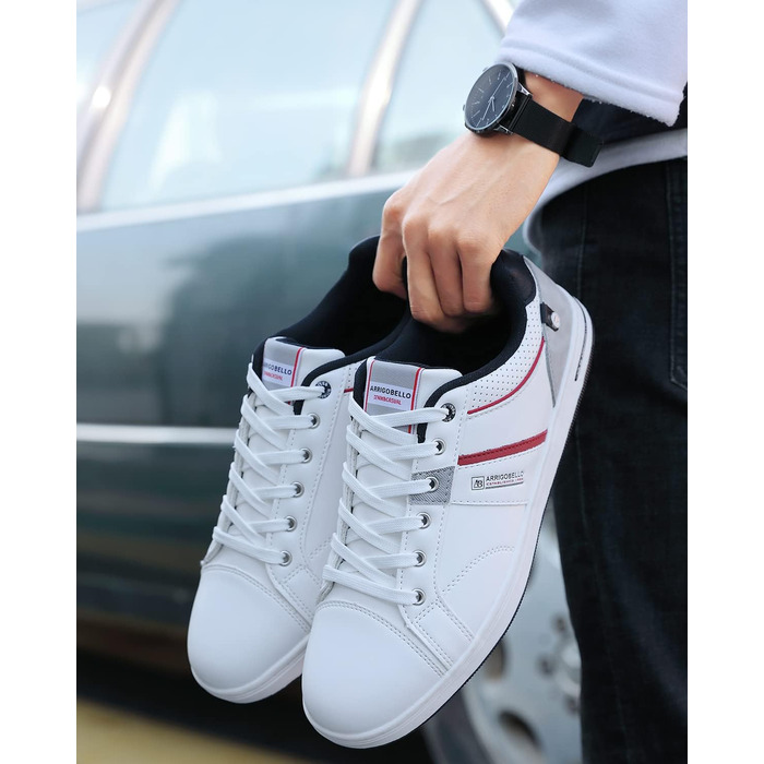 Чоловічі кросівки для активного відпочинку ARRIGO BELLO: легкі, зручні, з натуральної шкіри, розміри 41-46, білі