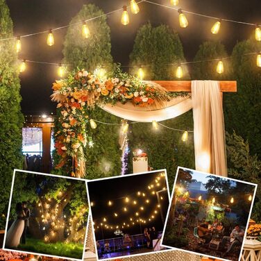 Світлодіодна гірлянда AzureStar для вулиці, 15 метрів, 2700K, ST38, IP44, для декору саду, балкону, вечірки, фестивалю