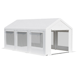 Outsunny Large Party Tent 6x3m with Removable Side Walls and Windows for Outdoor Events, Waterproof and Sturdy