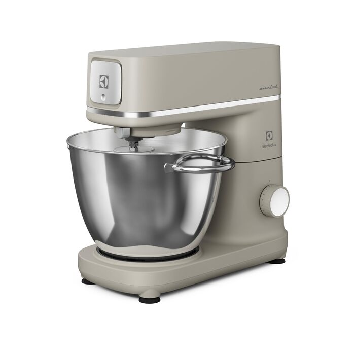 Кухонний міксер-тістоміс Electrolux EKM5570 Platinum Pearl, нержавіюча сталь, 1200 Вт, 10 швидкостей, з вінчиком та кришкою