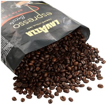 Кава в зернах Lavazza Espresso Barista Gran Crema, інтенсивність 9/10, середній обсмал, 1 кг (набір 2 упаковки)
