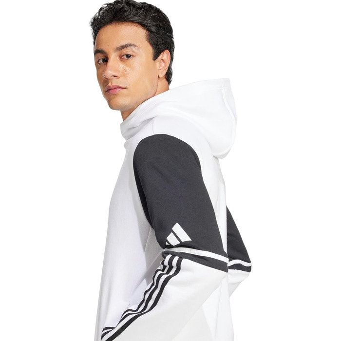 Чоловіча спортивна толстовка з капюшоном Adidas Squadra 25, біла, розмір XL