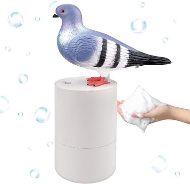 Vibbang Soap Dispenser Dove Automatic, 300ml Dove Automatic Soap Dispenser, Pigeon Soap Dispenser for Kitchen Sink and Bathroom, Thick Foam (Gray)