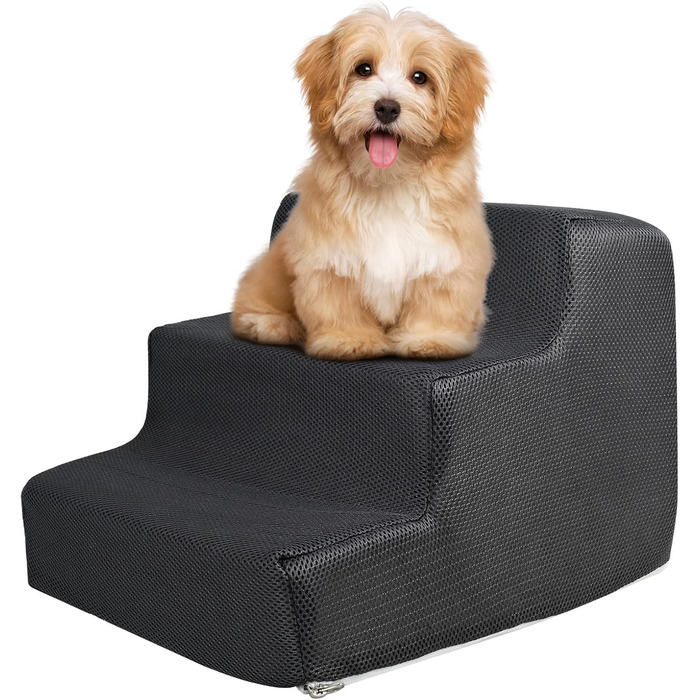 Сходинки для собак та котів, 3 сходинки, 30 см, антиковзкі, сірі