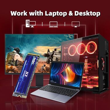 KingSpec NX-2280 1TB SSD NVMe M.2 PCIe 3.0 Gen 3x4 - Швидкий SSD для ігор та ПК