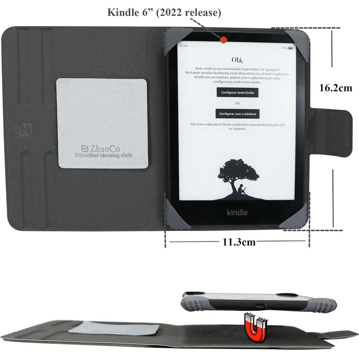 Чохол для Kindle 2024/2022, Kobo Nia/Clara 2E/HD, Schmetterling: легкий, з регулюванням кута нахилу