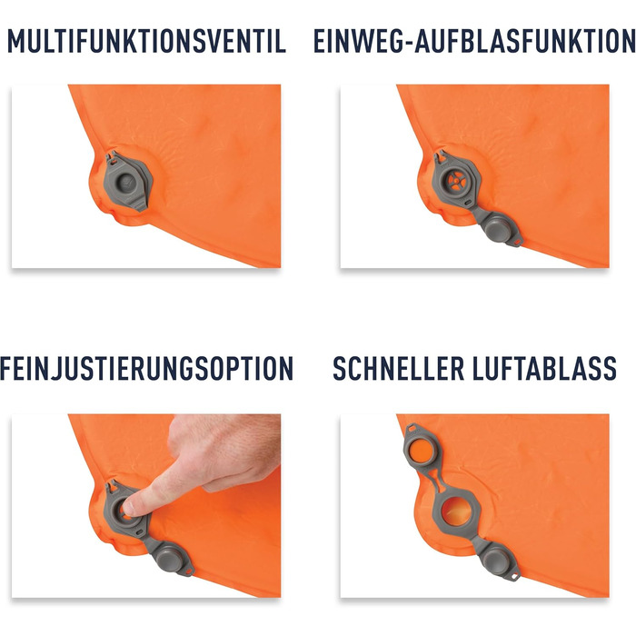 Килимок туристичний надувний Sea to Summit Ultralight Delta Core-V Regular, 2.5 сезони, оранжевий