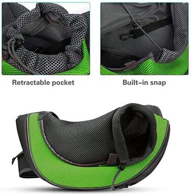 Транспортна сумка-переноска для собак та котів, невелика, зелена, до 4 кг