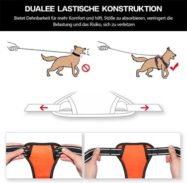 Нашийник для собак PoyPet без заплутування, світловідбиваючий, м'який, з простим закриттям, для маленьких собак (XL, Помаранчевий)