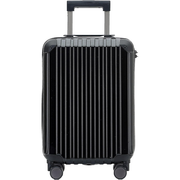 Чорний валіза на 4 колесах з TSA замком та телескопічною ручкою, жорсткий корпус (M816)