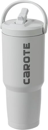 CAROTE Stainless Steel Water Bottle with Straw 960ml, Vacuum Thermos Flask with Flexible Lid, Leak-Proof, BPA-Free, Double-Walled Insulated Bottle for Hot and Cold Drinks