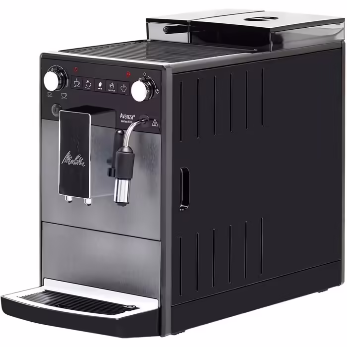 Melitta Avanza - Fully Automatic Coffee Machine with Milk System, Coffee Machine with Grinder and Extra-Large Water Tank (1.5 l) for e.g. Cappuccino or Espresso, mystic titan Mystic Titan Fully Automatic Coffee Machine