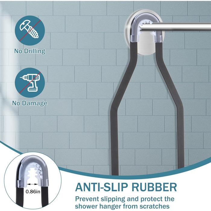 Настінна поличка для душу з тримачем для зубних щіток, нержавіюча сталь, 12 гачків, без свердління, органайзер для ванної кімнати