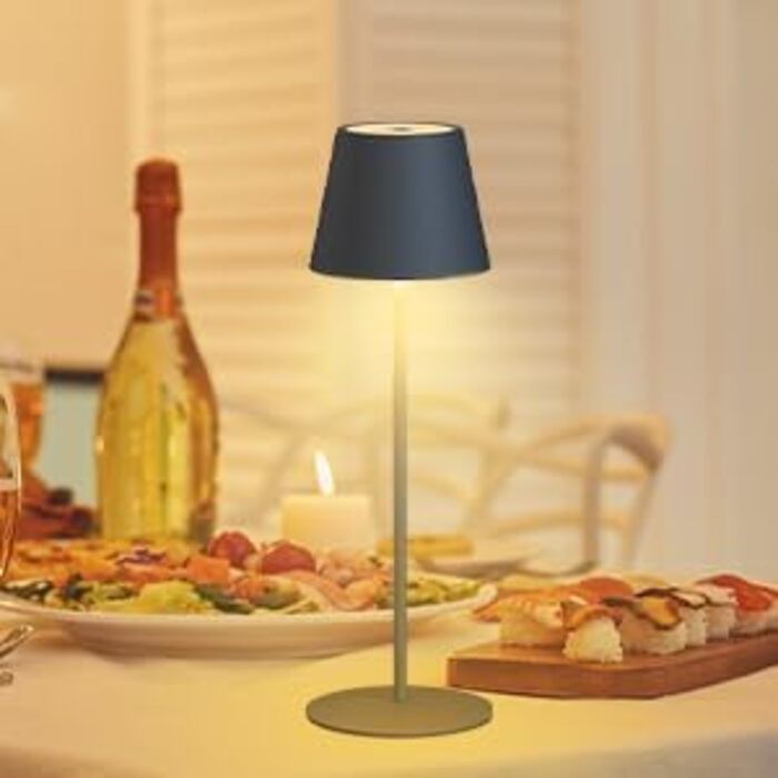 Бездротова LED-лампа MALUX з диммуванням та 8 кольорами, RGB, металева, акумуляторна, IP54, для дому та саду, сіра