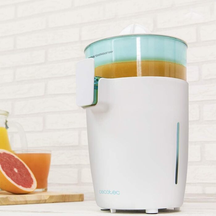 Електрична соковижималка для цитрусових Cecotec Essential TowerAdjust Easy Steel, 350 Вт, 0.35 л, біла