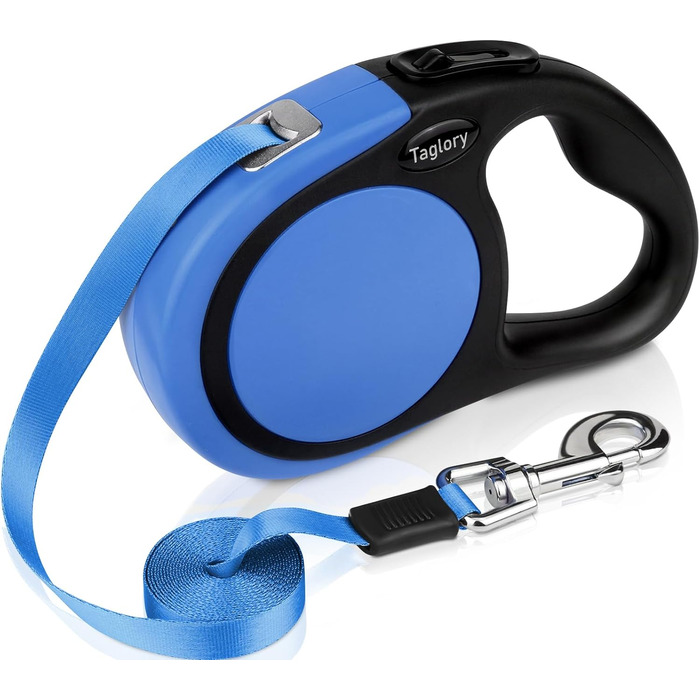 Витяжна повідка для собак середніх та великих порід до 45 кг Taglory, 5 м, блакитний