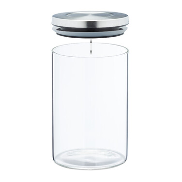 Relaxdays Set of 3 Storage Jars, 800 ml