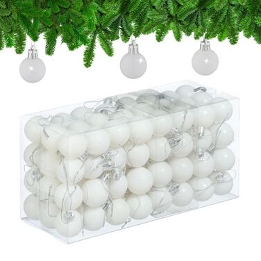 Relaxdays Set of 96 Christmas Baubles