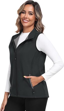 Жіноча софтшеллова жилетка MoFiz для активного відпочинку: трекінг, вандерінг, біг. Сіра, M