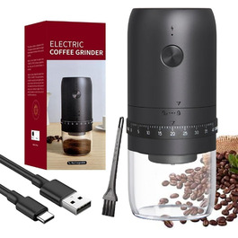 Електрична кавомолка для подорожей: портативна, з регулюванням помелу та акумулятором 1800mAh