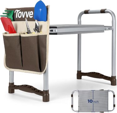 Foldable Garden Kneeler and Seat, Brown