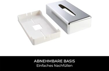 Кришка для серветок прямокутної форми Corby (Devon / TBC0002) срібляного кольору