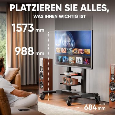 Мобільна підставка для телевізора ONKRON TS2771-B 40-80