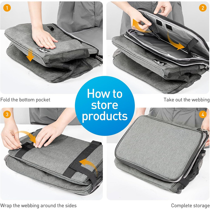 Термосумка Viedouce 30L: Ізольована сумка-холодильник для пікніків, кемпінгу та подорожей (сіра)