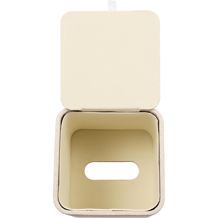 Tissue Box, Square Cosmetic Tissues, Tissue Box Square Tissue Box, for Dresser Bathroom Dining Room Hotel Cars Office Decor, 12 x 12 x 12.7 cm (Beige)