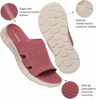 Сандалі жіночі Skechers On-the-Go Walk Flex Elation Mauve текстильні 40 EU