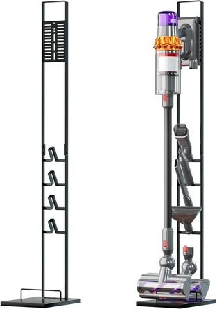 vhbw Dyson Vacuum Stand Holder - Compatible with V15, V12, V11, V10, V8, V7, V6 Cordless Vacuum Cleaners with Mop Attachment - Stable Accessory