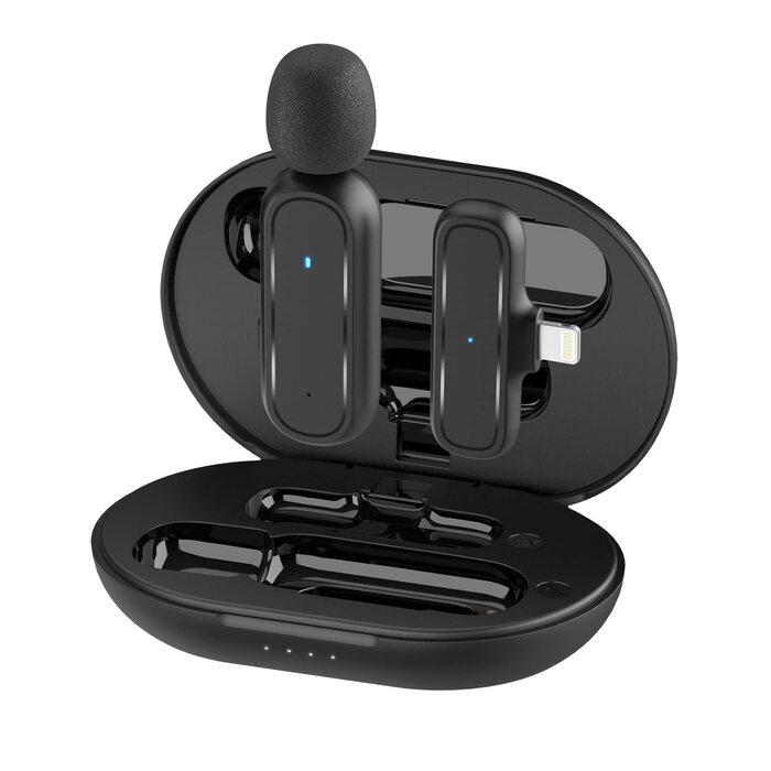 Мікрофон Lavalier Moman Handy Mini: бездротовий мікрофон для iPhone, YouTube, TikTok (колір: коричневий)