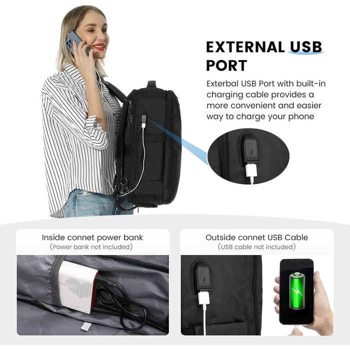 Чорний рюкзак LOVEVOOK 17.3