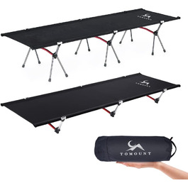 Легке туристичне ліжко TOMOUNT: компактне кемпінгове ліжко з алюмінієвого сплаву для відпочинку на природі, балконі, у саду або під час подорожей