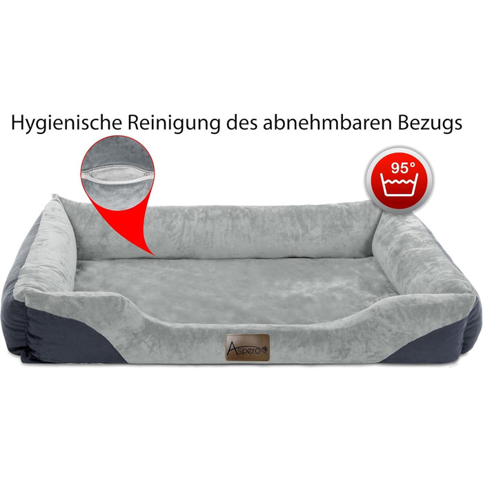 Ліжко для собак з високим бортиком - м'яке, зручне, для малих, середніх та великих собак. Розміри: 80x120, 70x100, 60x80, 40x50 см. Колір: сірий