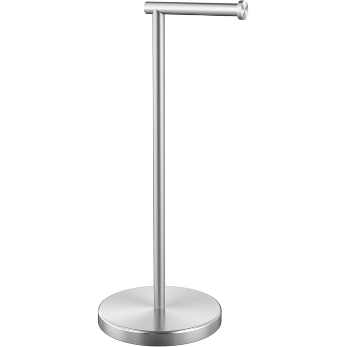 Stainless Steel Freestanding Toilet Paper Holder with Weighted Base - Brushed SUS304 Finish