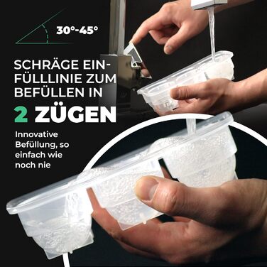 Neighbour's Friend Patented Ice Sphere Mold with XXL Ice Cube Mold - Large Round Silicone Ice Cube Mold for Cocktails, Whisky & Long Drinks - 6x Ice Cubes & 6x Ice Spheres, Dishwasher Safe