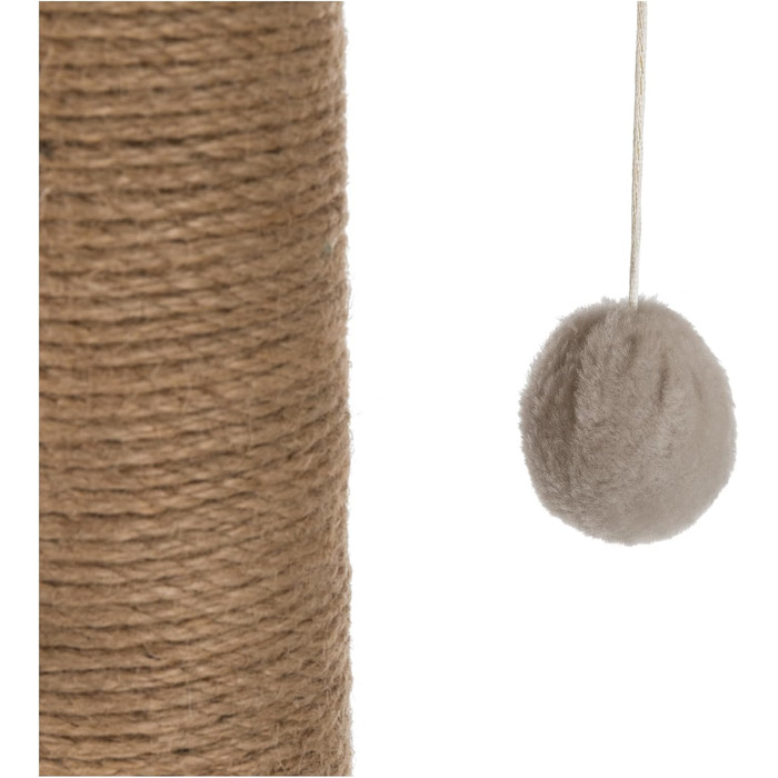 Дряпка для котів TRIXIE Valencia, 82.7 см, з джутовим обгортанням та іграшкою, сірий колір