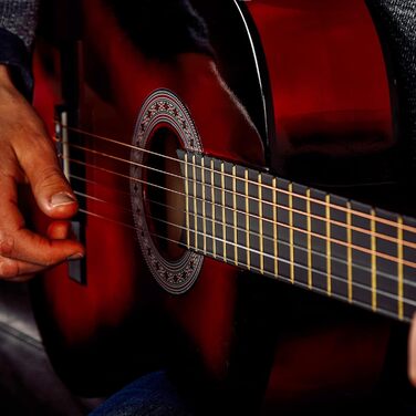 Класична гітара 3rd Avenue 4/4 з нейлоновими струнами, повний розмір, початковий набір – блакитний (Redburst)