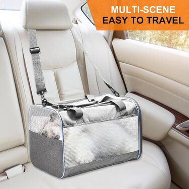 Сумка для собак Cinnani: переноска, сумка через плече для подорожей, міцна, з якісних матеріалів (темно-сіра)