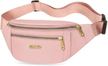 Гірчатка поясна водонепроникна для жінок та чоловіків, сумка через плече, поясна сумка, білий (рожевий)