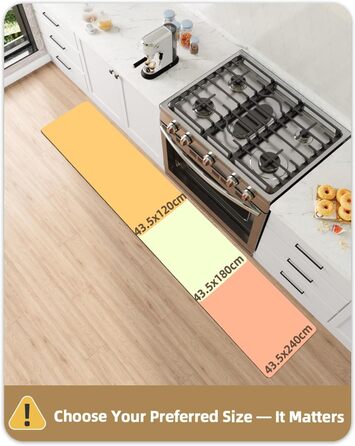 Килимок для кухні COLOR&GEOMETRY: неслизький, миючий, 61x183 см, 4 мм, тканинний, з гумовою основою. Килимок-довгий килим для підлоги перед умивальником, коридору (Коричневий, 43 x 120 см, прямокутний)