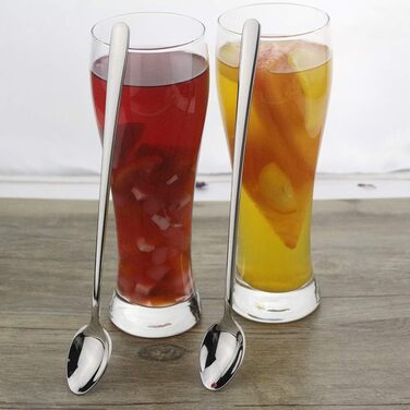 Набір ложок для коктейлів та напоїв (6 шт.), нержавіюча сталь 18/10, 22.9 см