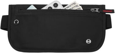 Чоловіча/жіноча поясна сумка DiULi, чорна, з RFID захистом, для подорожей, спорту та активного відпочинку