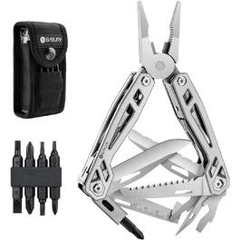 BIBURY Multitool - Titanium & Stainless Steel Multitool Set for Men & Women | Outdoor, Camping, Hunting, Fishing & Hiking