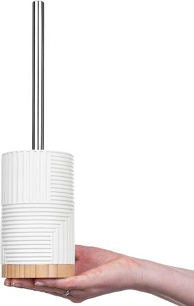 Набір для туалету KADAX: щітка для унітазу з тримачем, комплект для ванної кімнати, без свердління (круглий, білий)