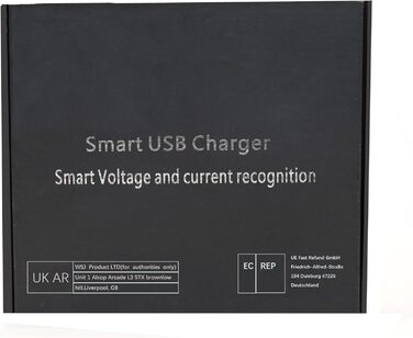 Зарядна станція Schnellladestation PD20W QC3.0 7-в-1 з LCD-дисплеєм, USB-роз'єми, сумісна з iPhone, iPad, Samsung, Huawei (Чорний)