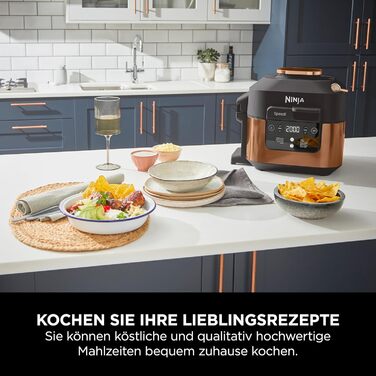 Ninja Speedi Multi Cooker, 5.7L, 10-in-1 Multi Cooker, Air Fryer Hot Air Fryer, Slow Cooker Slow Cooking, Grilling, Baking, Black & Copper ON400EUCP