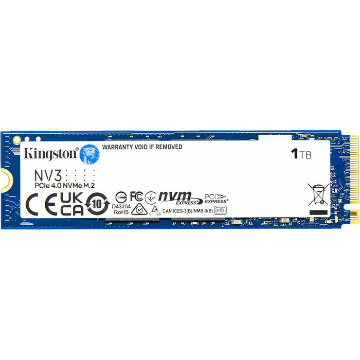 SSD Kingston NV3 1TB M.2 2280 PCIe 4.0 - Швидкий внутрішній накопичувач